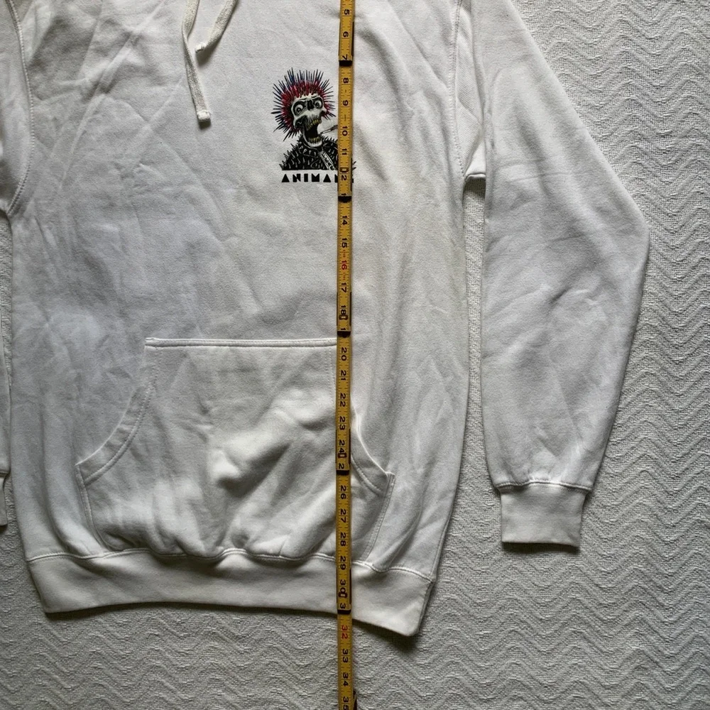 Animals Magazine Punk Skull Smoking Hardcore‎ Music Skater Size M Hoodie Grunge